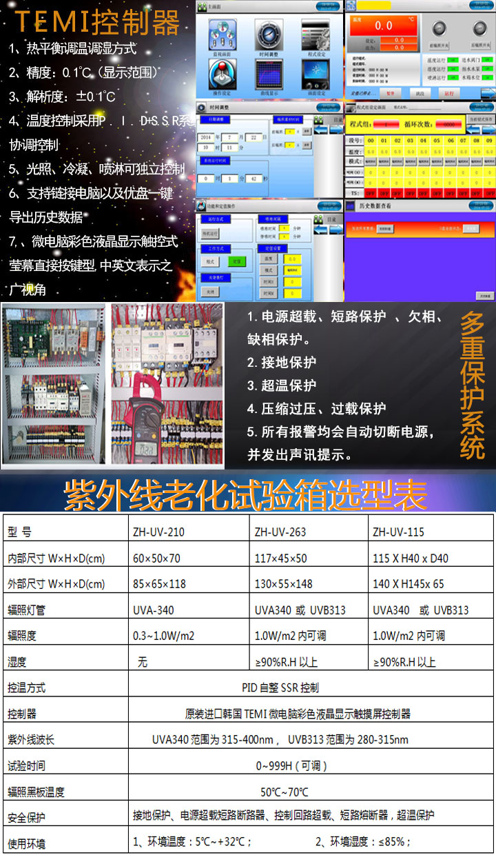 uv紫外加速老化試驗箱參數(shù)表