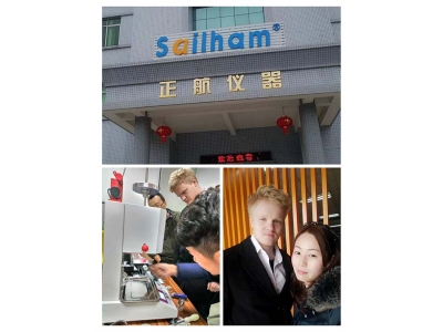 歡迎德國帥哥Erik來廠參觀，實地考察后